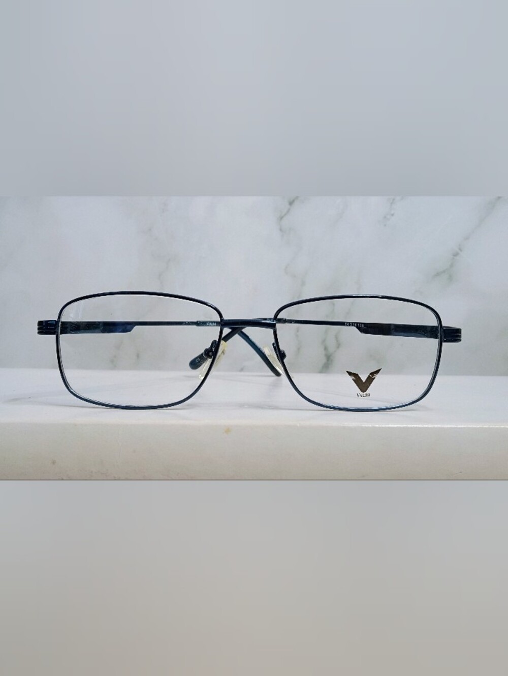 New blue metal eyeglass frame by Valor Modern Trendy Men's Glasses 54-16-135